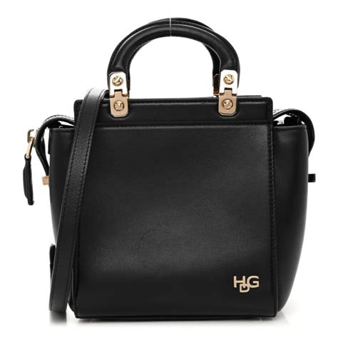 givenchy black calfskin leather hdg doctor top handle satchel bag